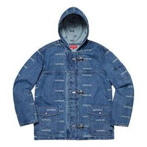 Куртка ss19 logo denim turnout jacket denim logo Supreme, синий
