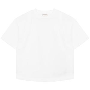 Футболка с декоративными швами Alexander McQueen, белая