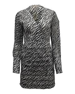 Мини-платье Maje Ribane с зебровым принтом из вискозы с животным принтом, pattern