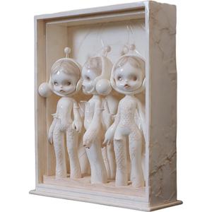 Skullpanda Art Sculptures, текстильные изделия в тренде Spine POP MART, art sculptures-weaving backbone