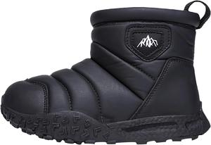 Детские мягкие зимние ботинки с нескользящей массивной подошвой, ботильоны на щиколотку для детей, мальчиков и девочек, водонепроницаемые, утепленные, теплые зимние обувь Generic, Black