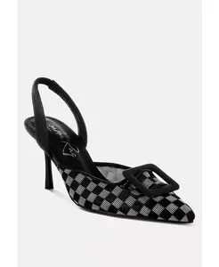 Туфли Freya Mesh Checkered с острыми шпильками London Rag, черный