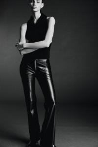 Брюки с покрытием H&M, черный