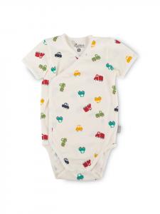 Sigikid Боди с запахом, с короткими рукавами, классическое детское, белое