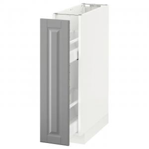 Базовый шкаф/выдвижная фурнитура METOD IKEA, 20x60x80 см, цвет white/bodbyn grey