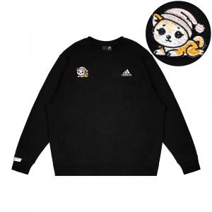 Adidas Свитшот Unisex Black Crew Neck Moderate Regular