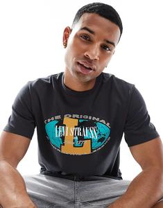 Футболка свободного кроя Levi's с принтом легенды мира черного цвета