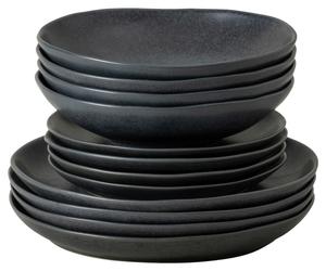 КОМПЛЕКСНЫЙ НАБОР LIVIA Black, 12 предметов, на 4 персоны Costa Nova, черный