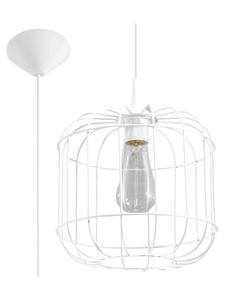 Подвесной светильник Albino из гнутой белой стали, современный светильник, 1 светодиод E27, NICE LAMPS Nice Lamps