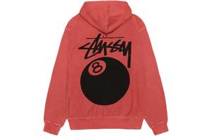 Футболка 8 Ball Pigment Dyed Crew Stussy, Guava Garnet Red