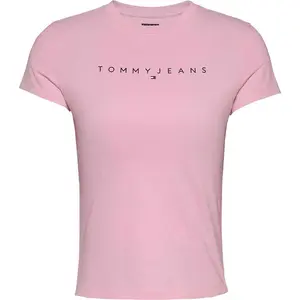 Футболка Tommy Jeans Linear, розовый