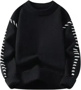 Мужской пуловер вязаный свободного кроя