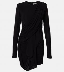 Драпированное мини-платье из джерси Georgia Isabel Marant, черный