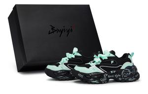 FILA FUSION Низкие массивные кроссовки EVA Gummies, женские, черные, Tiffany