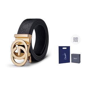 GOLF Ремень из натуральной кожи с автоматической пряжкой, Gold, Gift Box Set