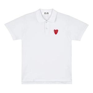 Рубашка поло polo shirt red family heart 'white' Comme Des Garcons Play, белый