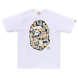 Футболка BAPE A Bathing Ape 32nd Anniversary 1st Camo Big Ape Head Tee, White/Yellow