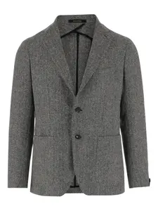 Пиджак с узором в елочку TAGLIATORE, серый
