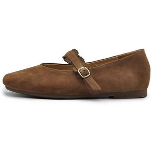 Плоские туфли Мэри Джейн 2 см женские ARTMU, априкот 127-2