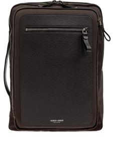 Рюкзак с логотипом Giorgio Armani, коричневый