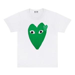 Белая футболка Play с двойным сердцем Comme Des Garcon, белый