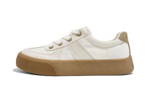 Женские противоскользящие износостойкие низкие кеды для скейтбординга RENBEN, бежево-черные