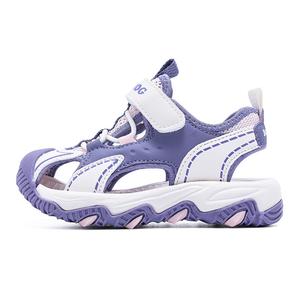 Дышащие, легкие, амортизирующие, низкие детские сандалии BOBDOG, бежевый/фиолетовый