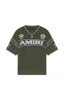 Футболка с V-образным вырезом и логотипом Amiri, зеленый