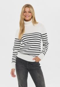 Джемпер Saint Tropez MILASZ ST. ROLLNECK, Ice Black Stripe/Off-White
