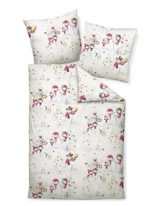 Постельное белье Traumschloss Premium Flanell Schneemänner Winter, белый