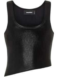 DSQUARED2 топ асимметричного кроя, черный