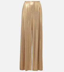 Широкие брюки с высокой посадкой Norma Kamali, золотой