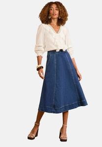 Блуза REGULAR FIT - TEXTURE RUFFLE DETAIL 3/4 SLEEVE Love & Roses, белый