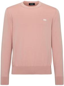 DSQUARED2 джемпер с вышитым логотипом, розовый