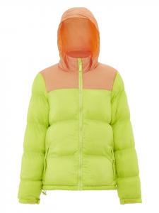 Женская стеганая куртка цвета кислого лайма и абрикоса myMo