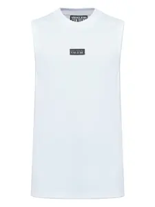 Ребристая майка с логотипом Versace Jeans Couture, белый