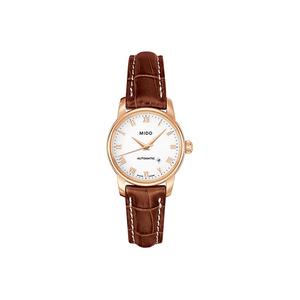 MIDO Часы Women's Baroncelli Watch, White Dial Dark Brown Strap