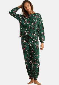 Пижамный комплект Love & Roses SET, Forest Green Leopard Print/Green