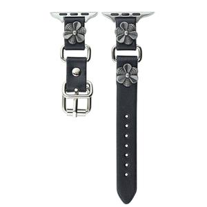 CHENSONG Часы Strap Apple Compatibility Metal 49mm, Black Sunflower