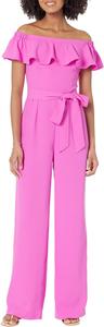 Комбинезон Lilly Pulitzer Jood Off-the-Shoulder Jumpsuit, цвет Wild Fuchsia