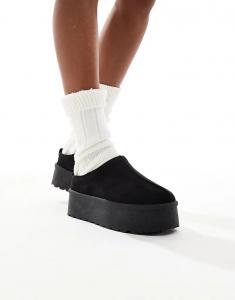 Мюли SEQWL на плоской платформе без застежек черного цвета