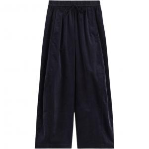 COS Повседневные брюки Women's Navy Blue Moderate Wide Leg