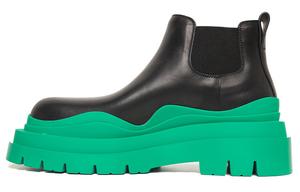 Женские ботинки челси Bottega Veneta Tire, черный/зеленый