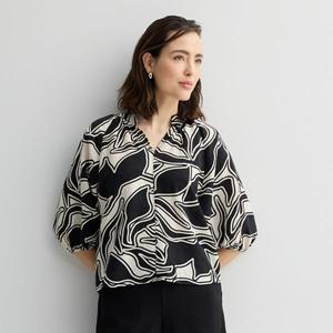 Женский джемпер с рукавом 3/4 Popover Nine West, цвет black outline abstract