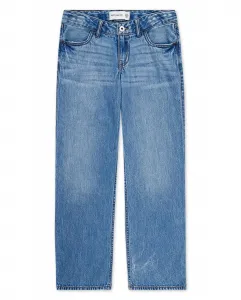 Свободные джинсы с низкой посадкой для девочек Abercrombie, синий