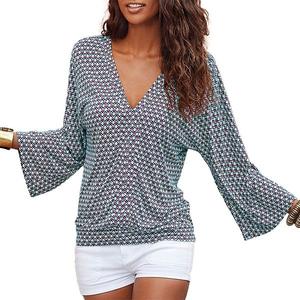 Женский топ с расклешенными рукавами и принтом Lascana