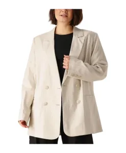 Льняной блейзер стильного кремового цвета. Gestuz, белый