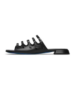 Черные сандалии из кожи наппа с ремешками. Loriblu, черный