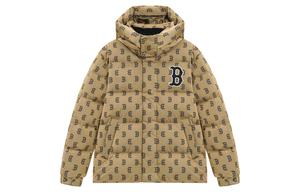 Пуховик унисекс бежево-желтый MLB