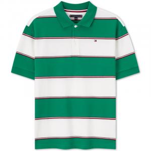 Tommy Hilfiger Футболка зеленая белая в полоску kids'